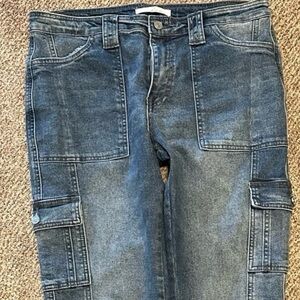 Kancan Blue Denim Cargo Pants size 29
